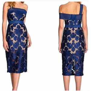 Alice Mccall Magic Moonlight Dress Blue Floral Velvet Midi 8